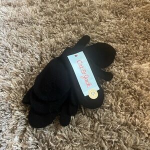 NWT Cat & Jack black kids mittens‎